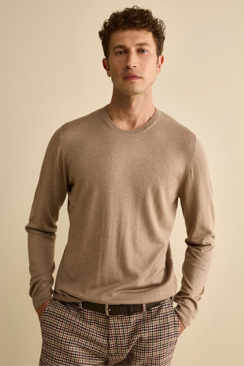 Maglia extrafine in seta e cashmere - VISONE