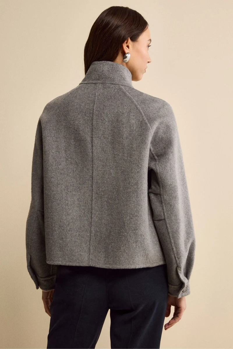 Bomber Sfoderato in Misto Lana - GRIGIO