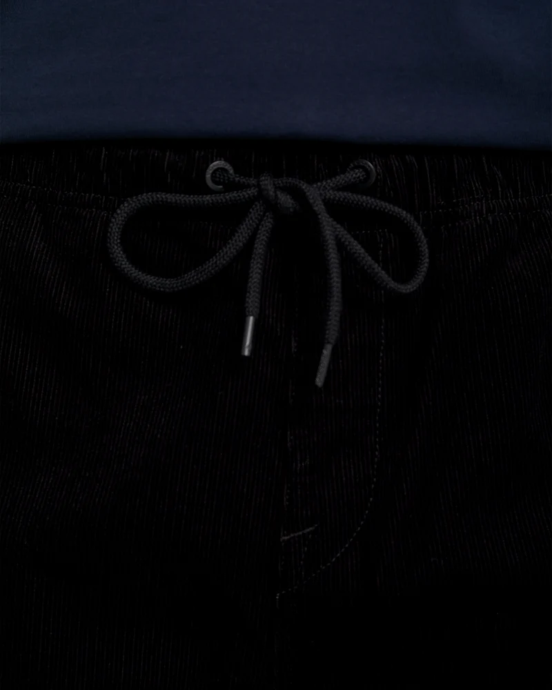 Freazy Loose Corduroy Hose - Black