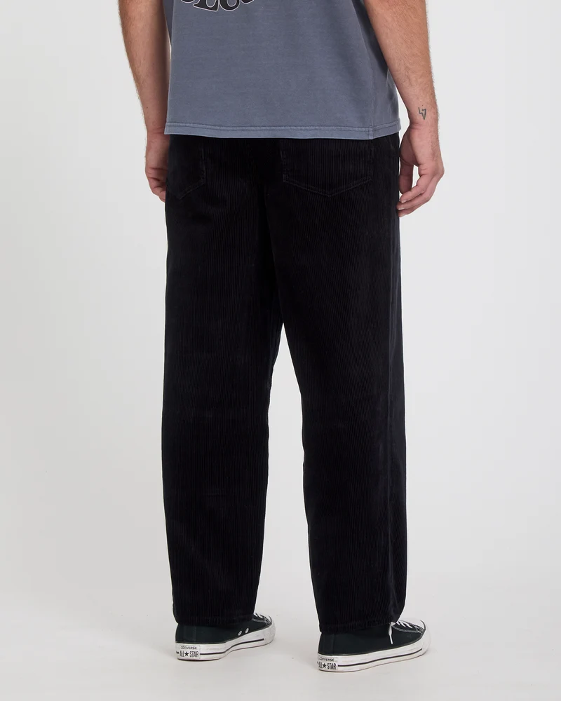 Billow Tapered Cordhose - Black