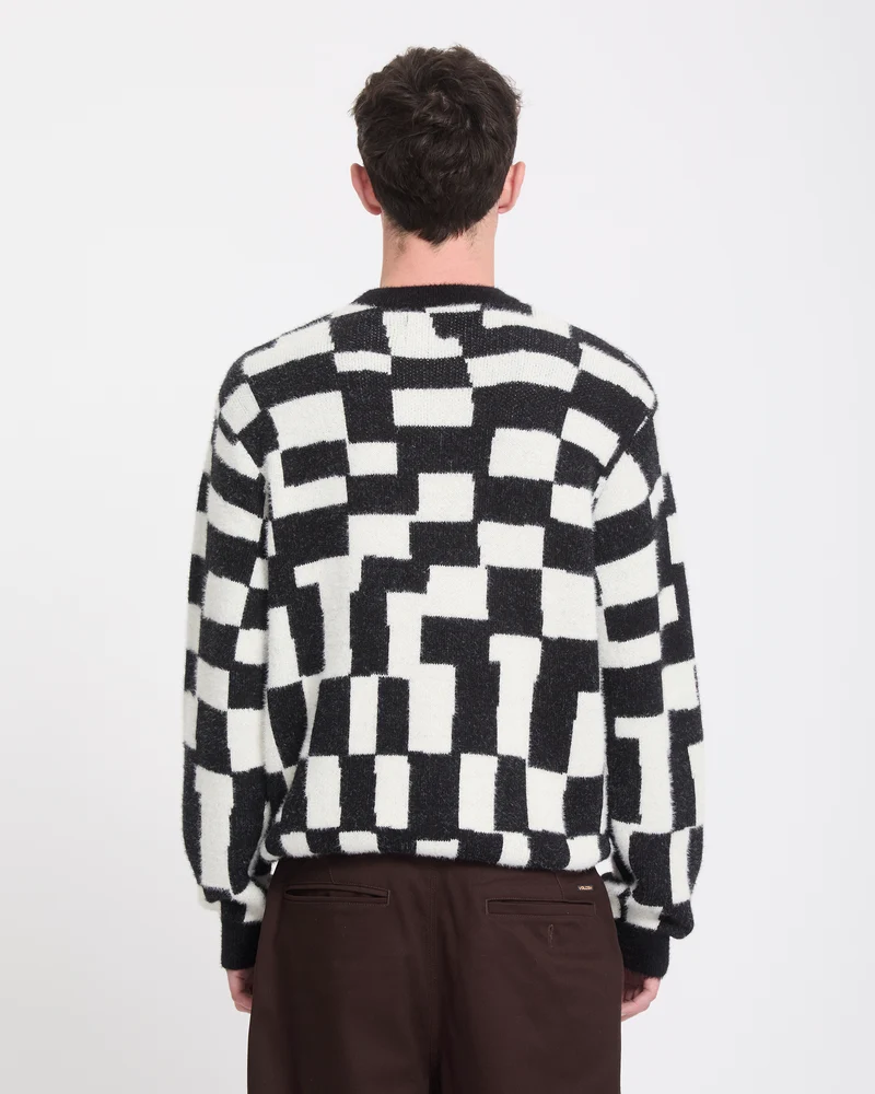 Carrau Check Pullover - Black