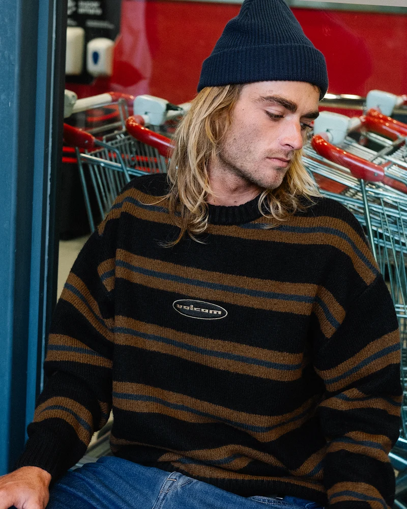 Striperstand Pullover - Black