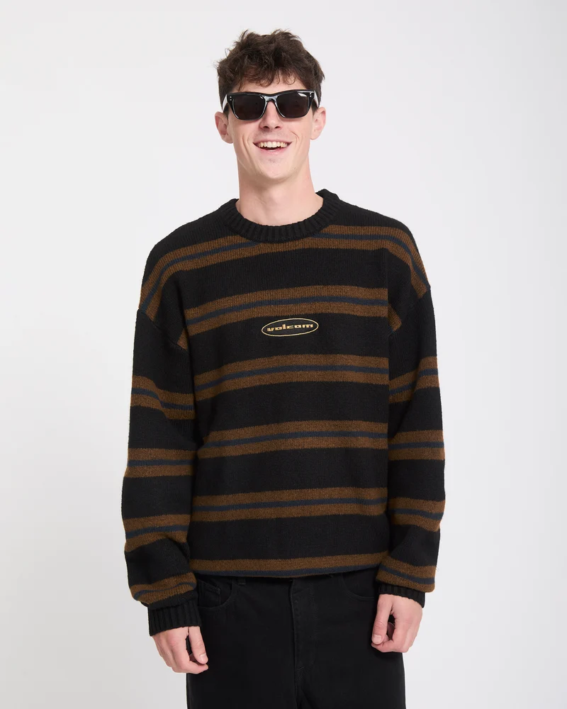 Striperstand Pullover - Black