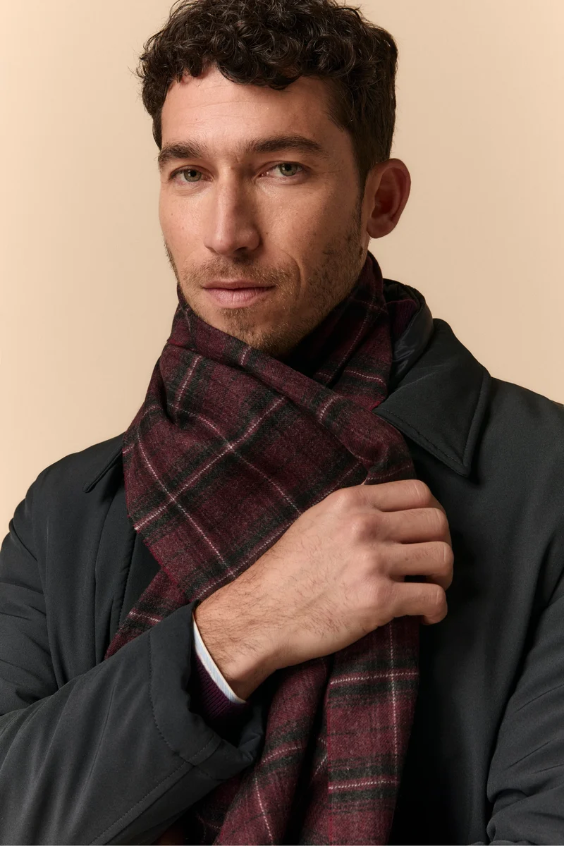 Sciarpa in Lana e Cashmere - SCOZZESE ROSSO