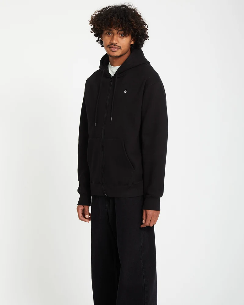 Single Stone Full Zip Hoodie - Black