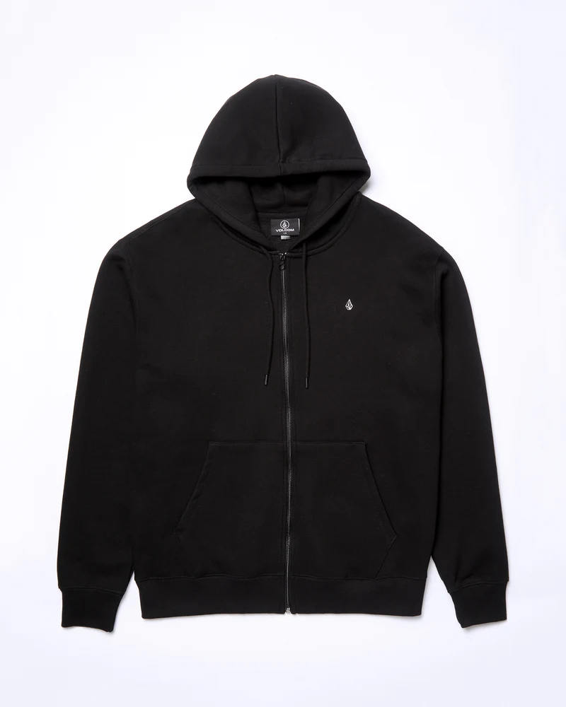Single Stone Full Zip Hoodie - Black