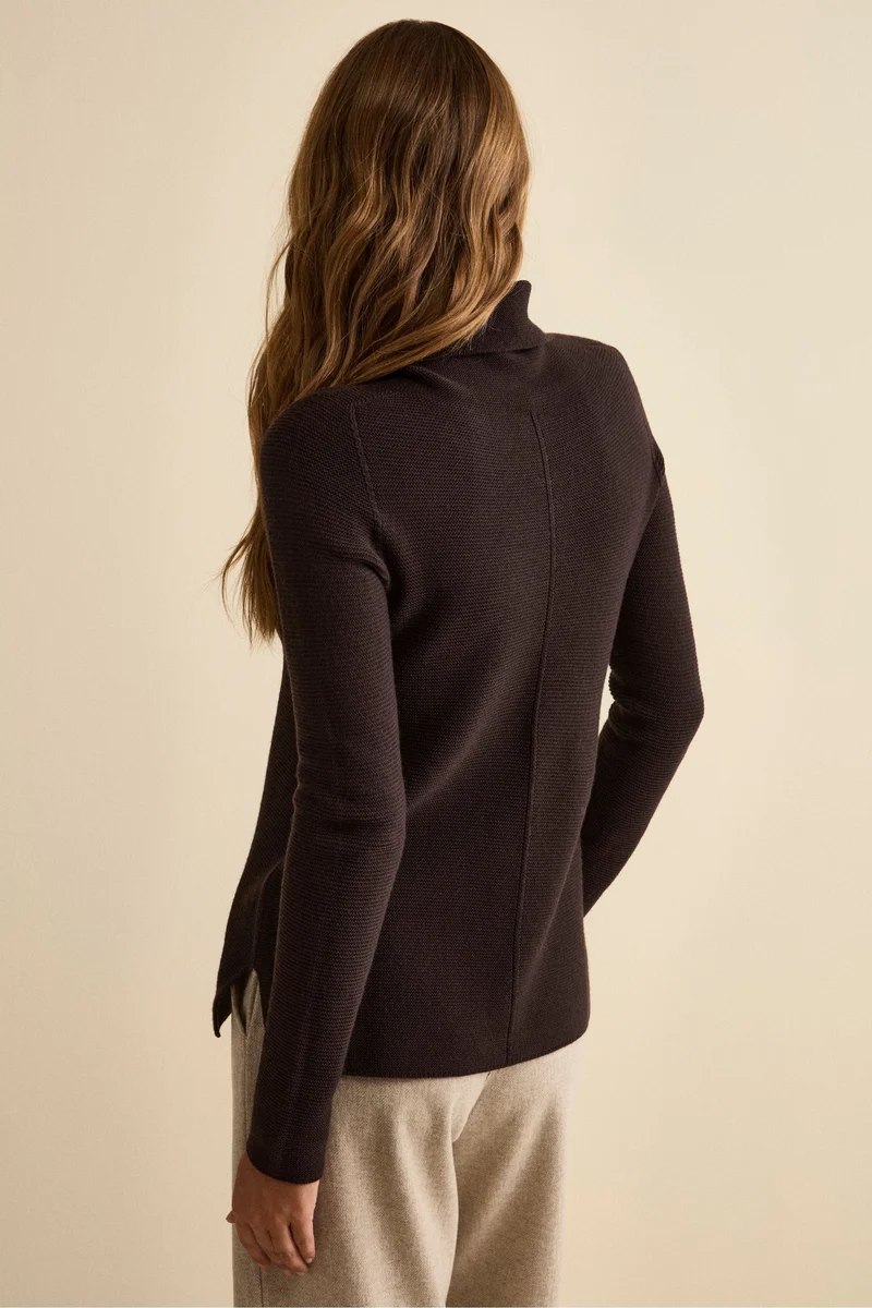 Maglia con Spacchi in Lana Merino - T.MORO