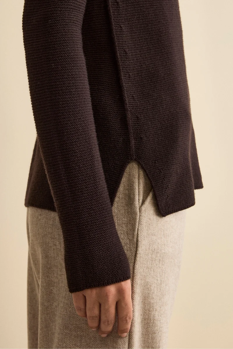 Maglia con Spacchi in Lana Merino - T.MORO