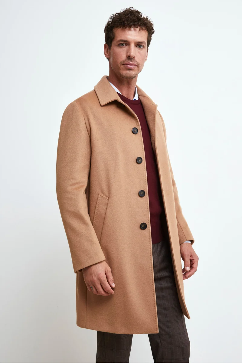 Cappotto Foderato Lana e Cashmere - CAMMELLO