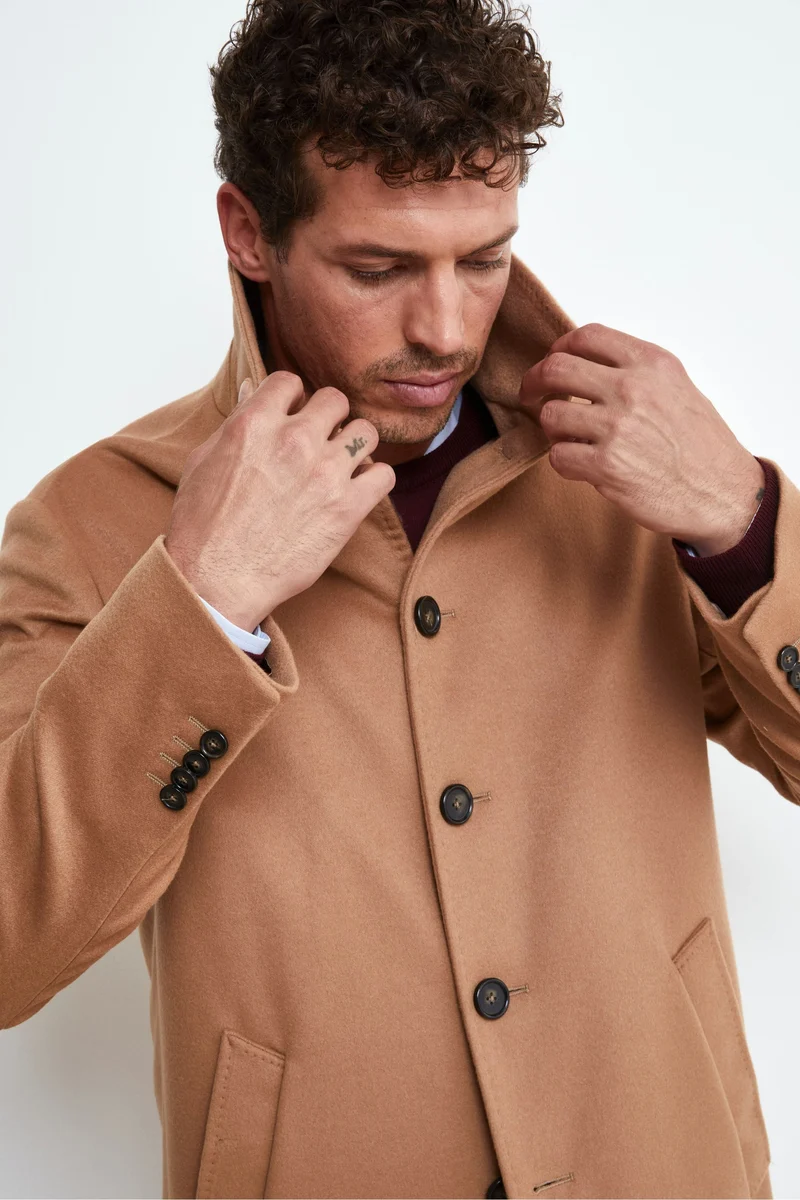 Cappotto Foderato Lana e Cashmere - CAMMELLO