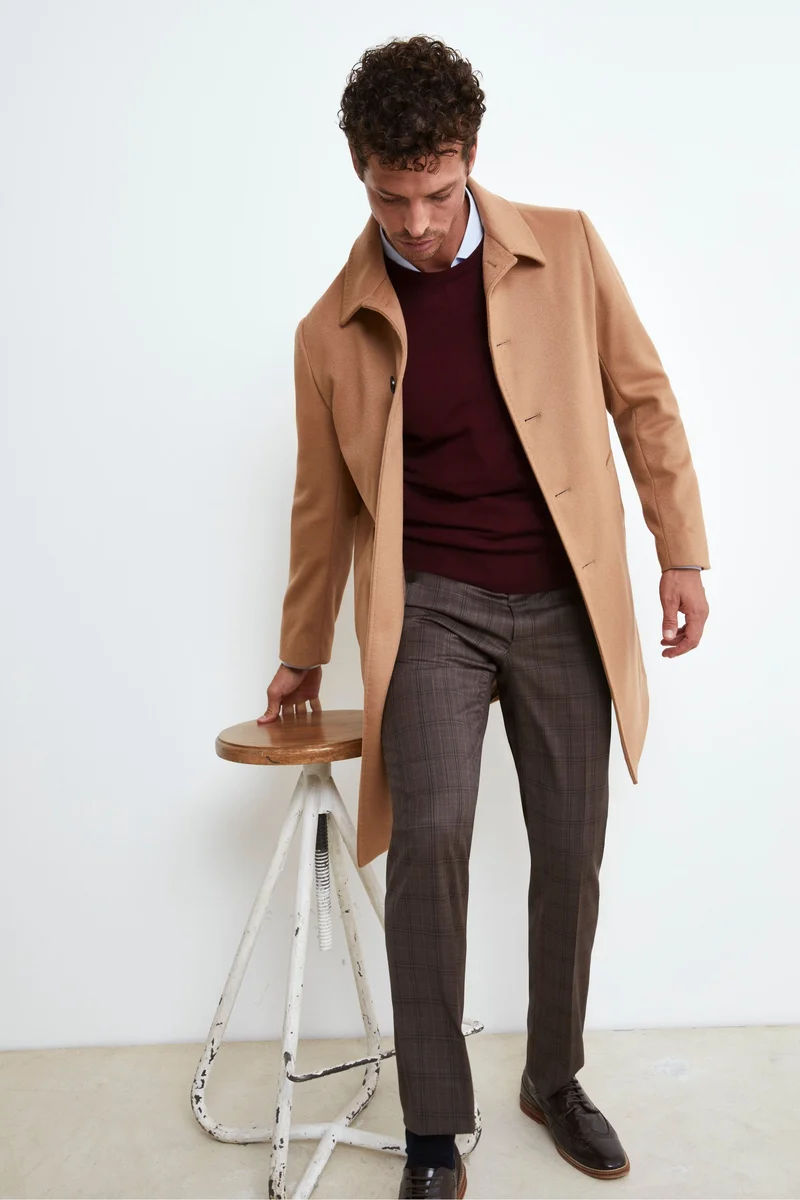 Cappotto Foderato Lana e Cashmere - CAMMELLO