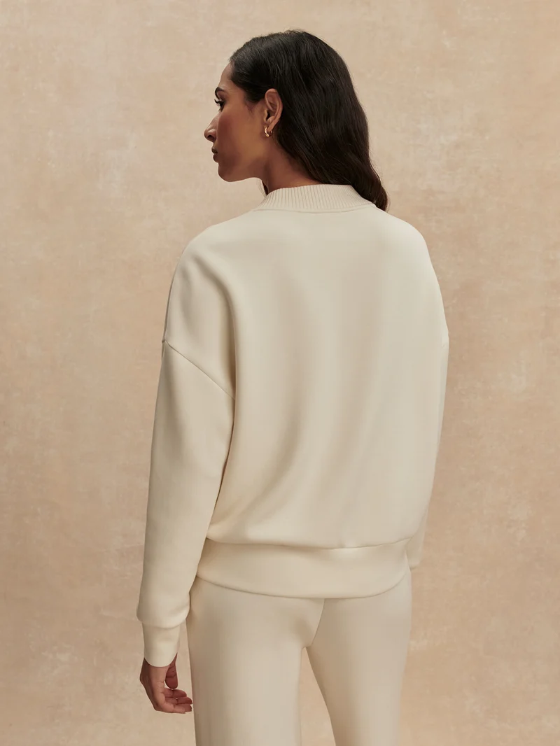 Reena Button Front Sweat