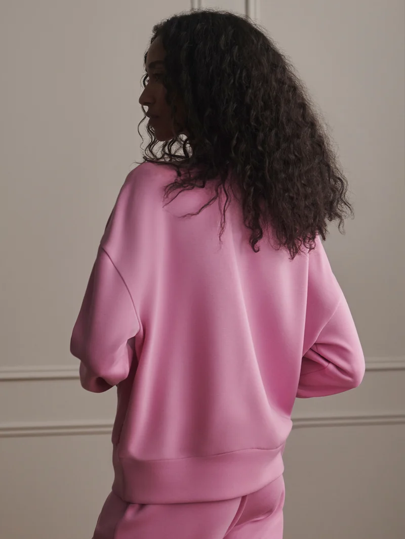 Reena Button Front Sweat