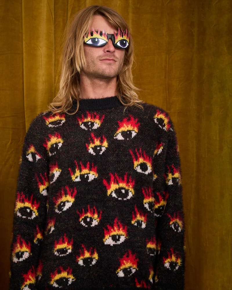 Ozzy Eyes Pullover - Black