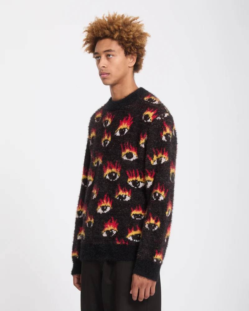 Ozzy Eyes Pullover - Black