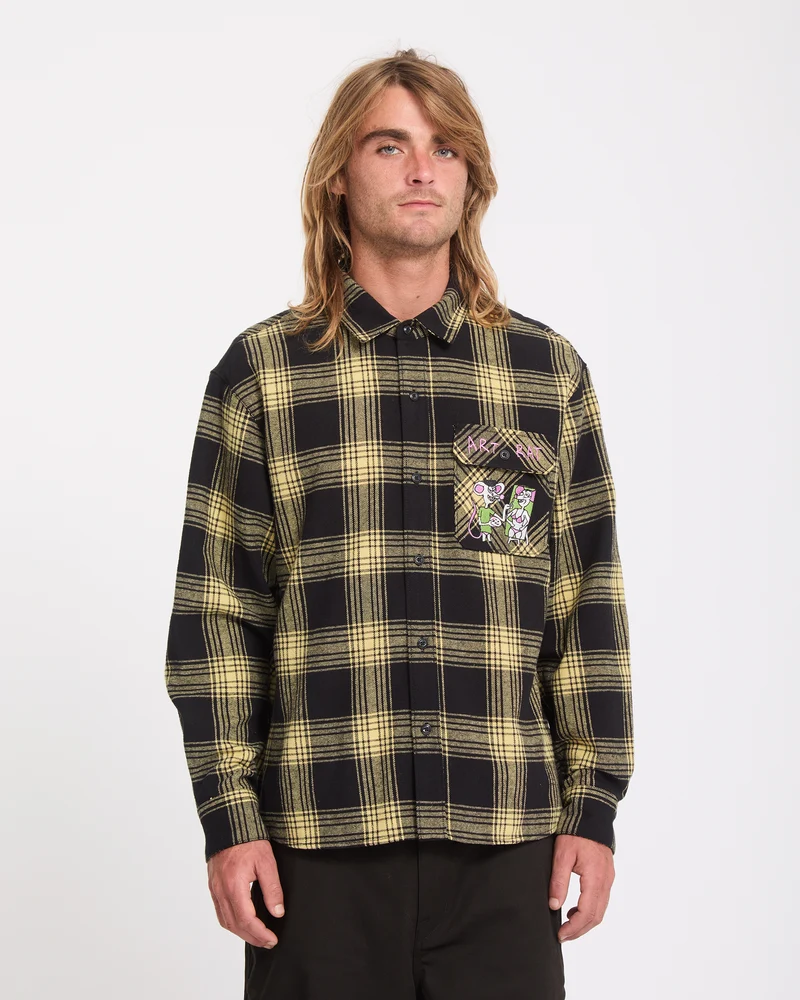 Ozzy Plaid Hemd - Mustard