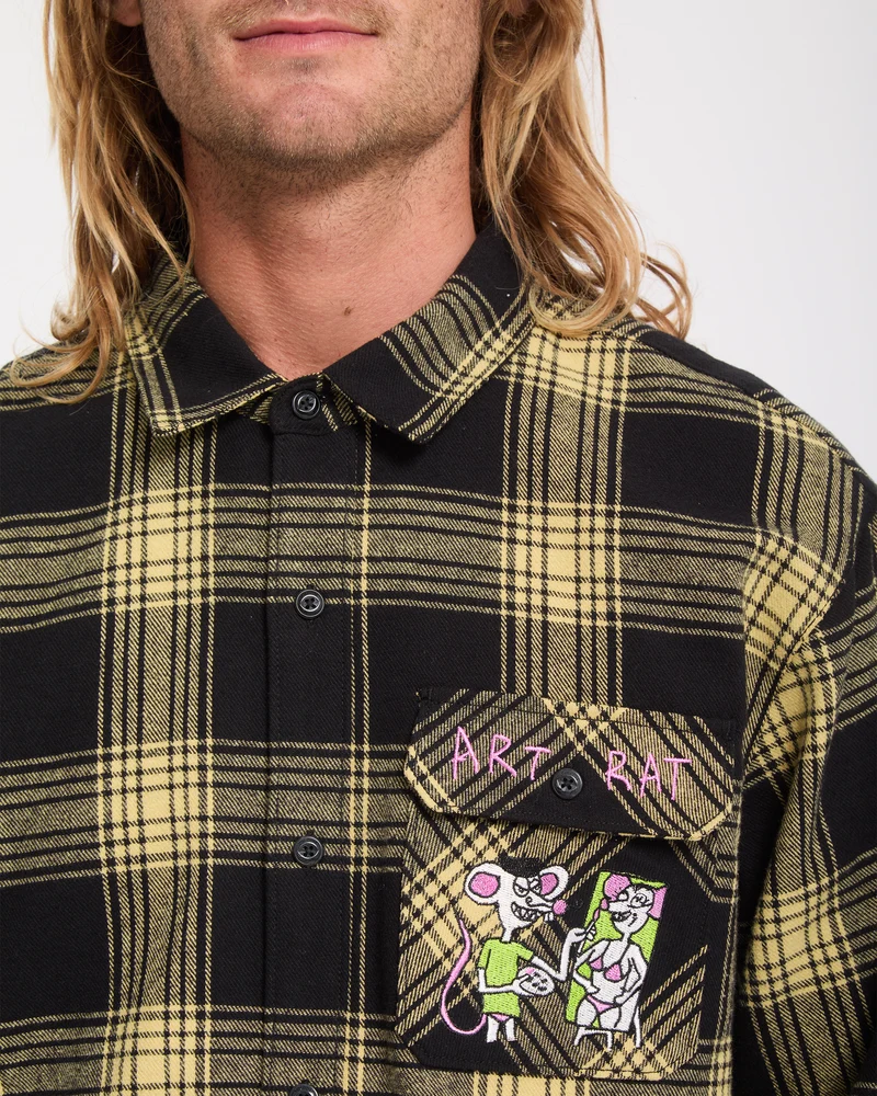 Ozzy Plaid Hemd - Mustard