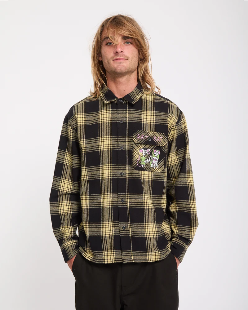 Ozzy Plaid Hemd - Mustard