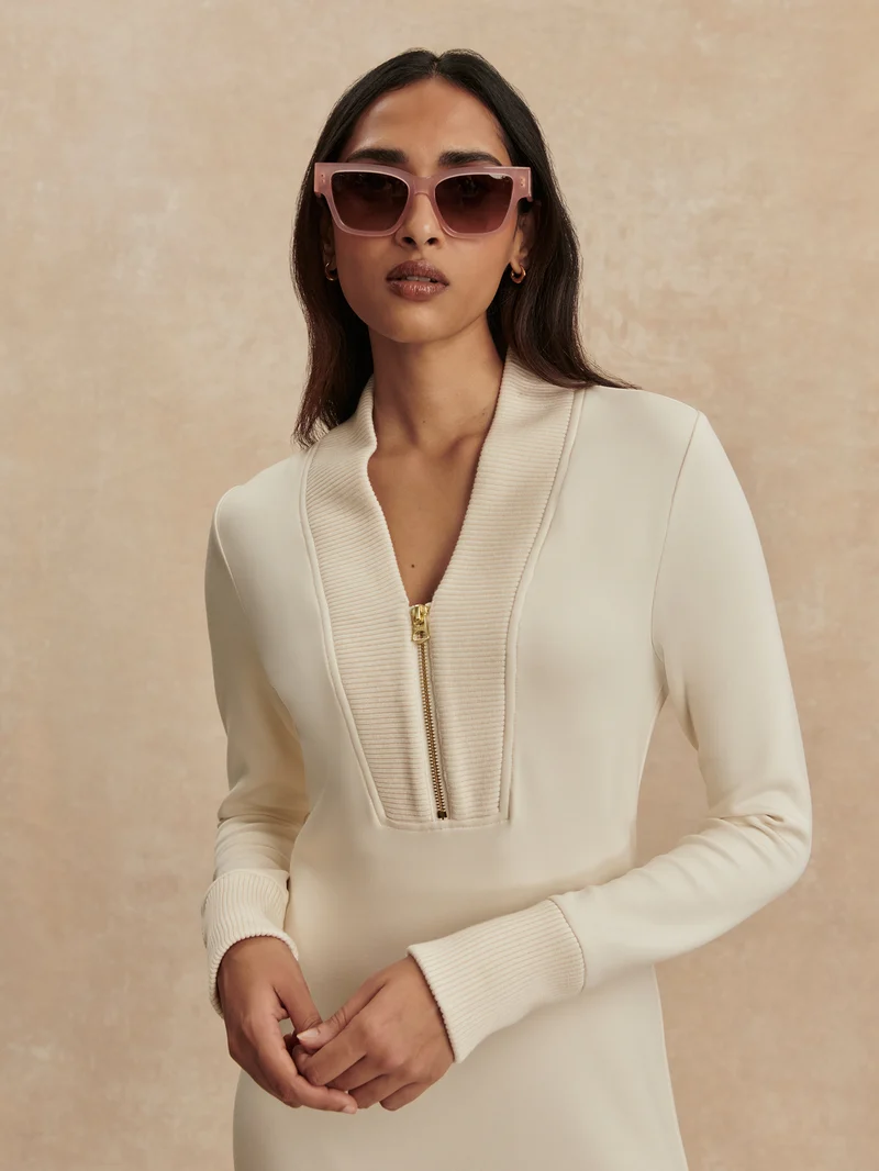 Bree Half Zip Midi Dress