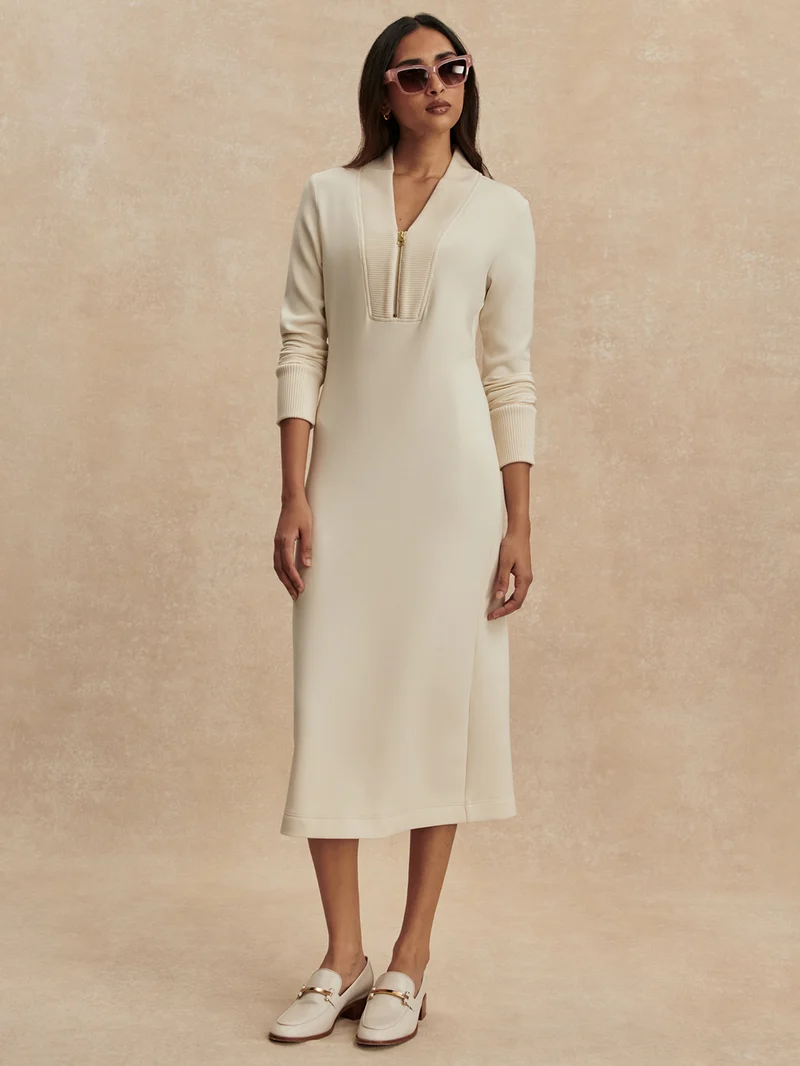 Bree Half Zip Midi Dress