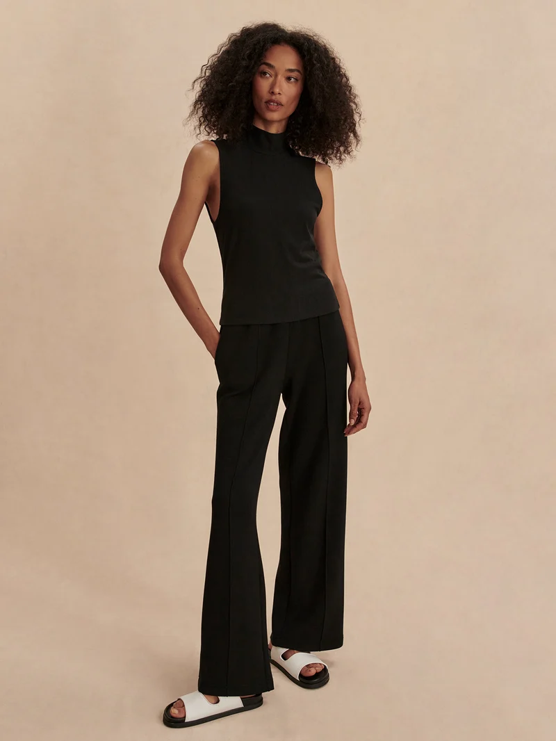 Modal Rib Mock Neck Fitted Tank