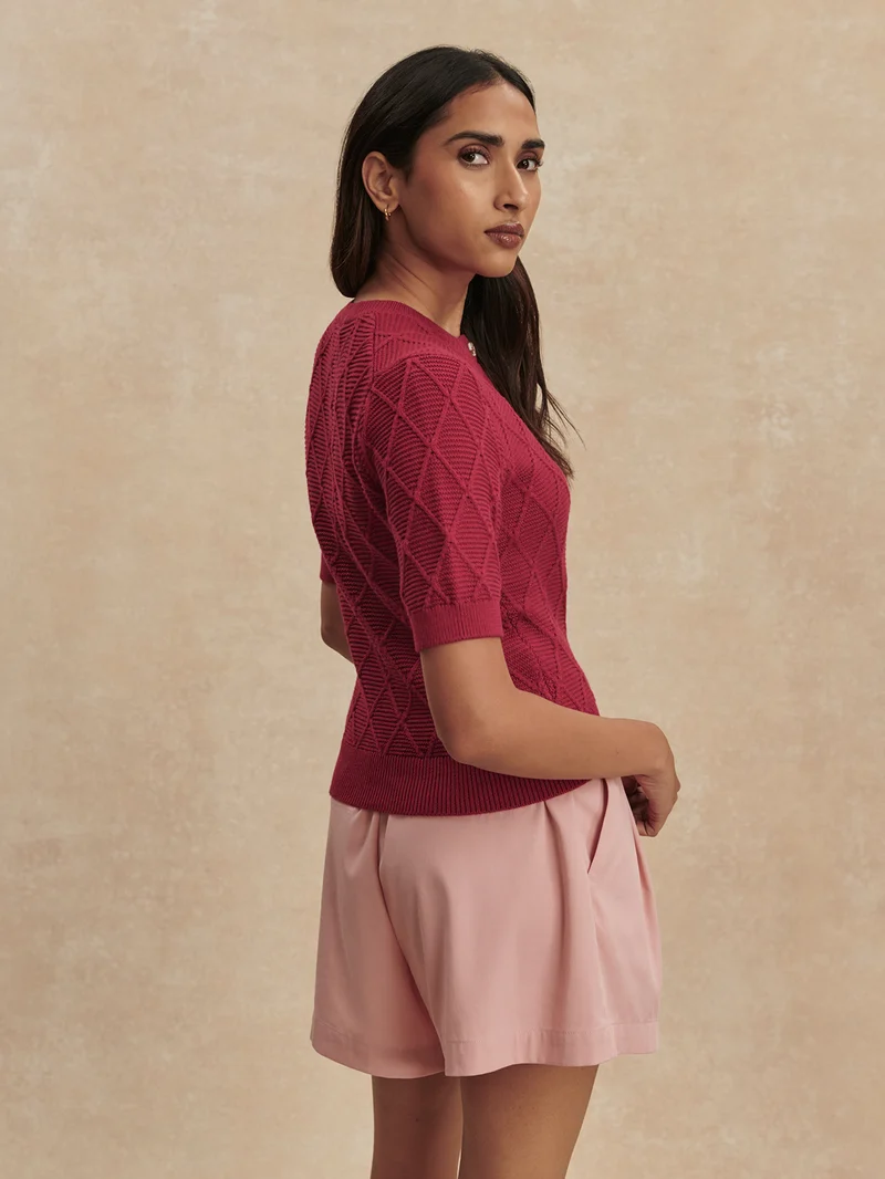 Merryn Diamond Knit Top