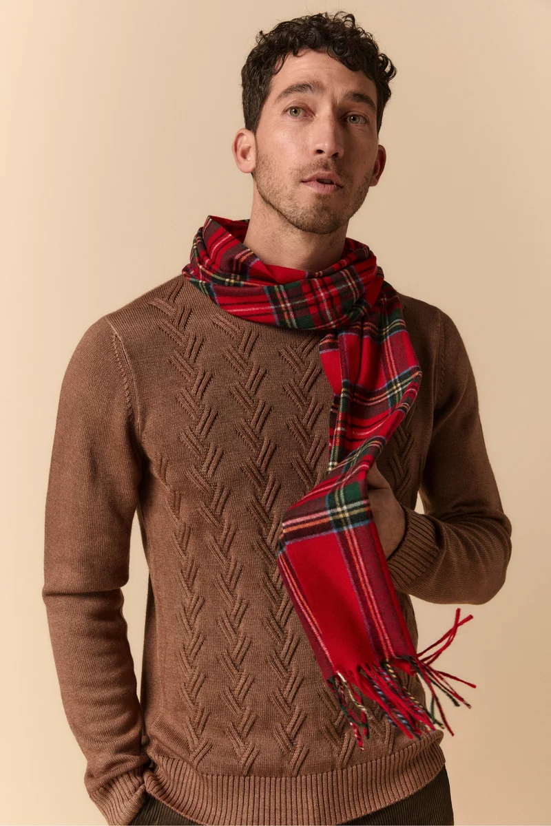 Sciarpa in Lana e Cashmere - SCOZZESE ROSSO