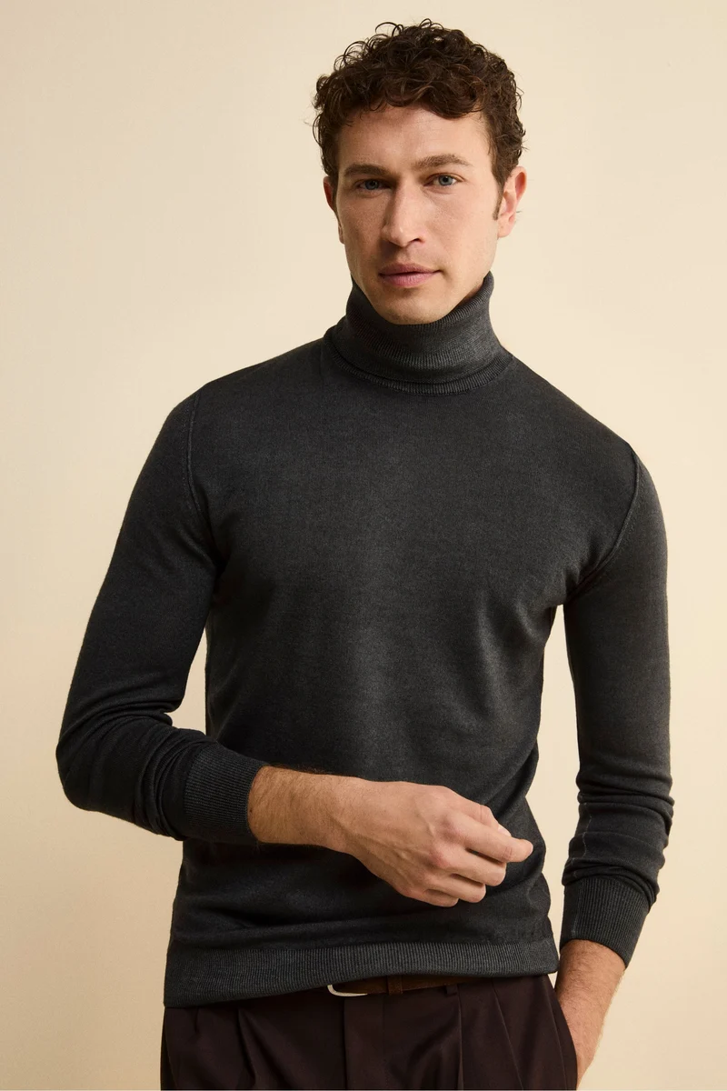 Dolcevita Uomo in Lana Merino - GRIGIO SCURO