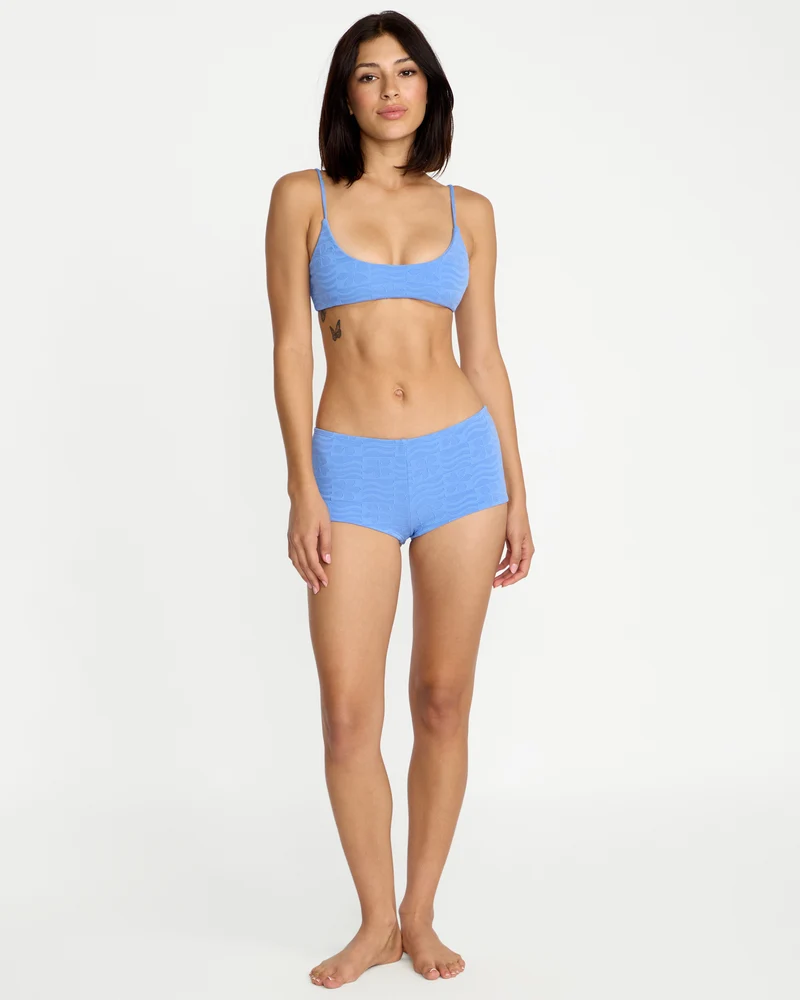 Coco Crop Bikinioberteil - Light Blue Acid
