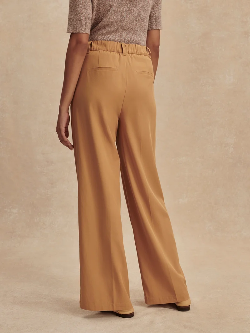 Soft Stretch Wide Leg Trouser Long