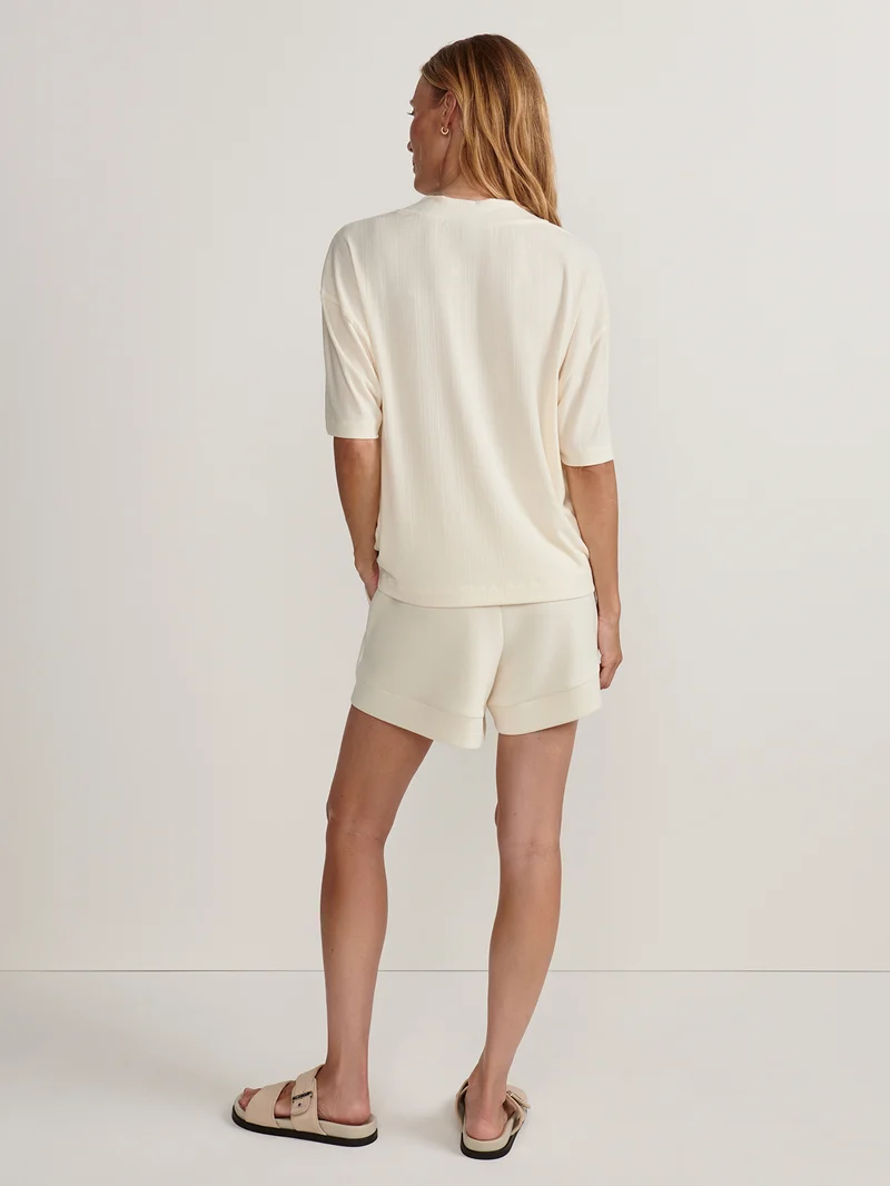 Kasey Mock Placket Rib Tee 2.0