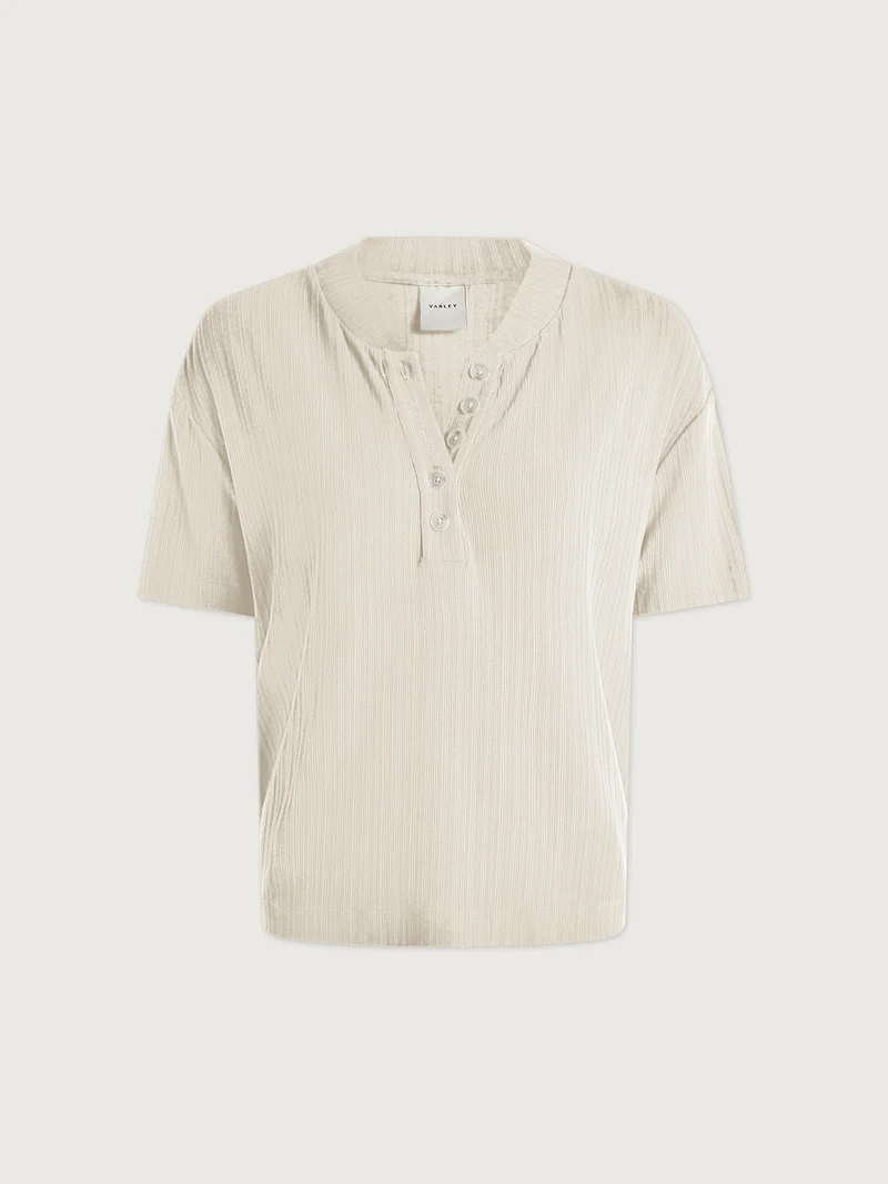 Kasey Mock Placket Rib Tee 2.0