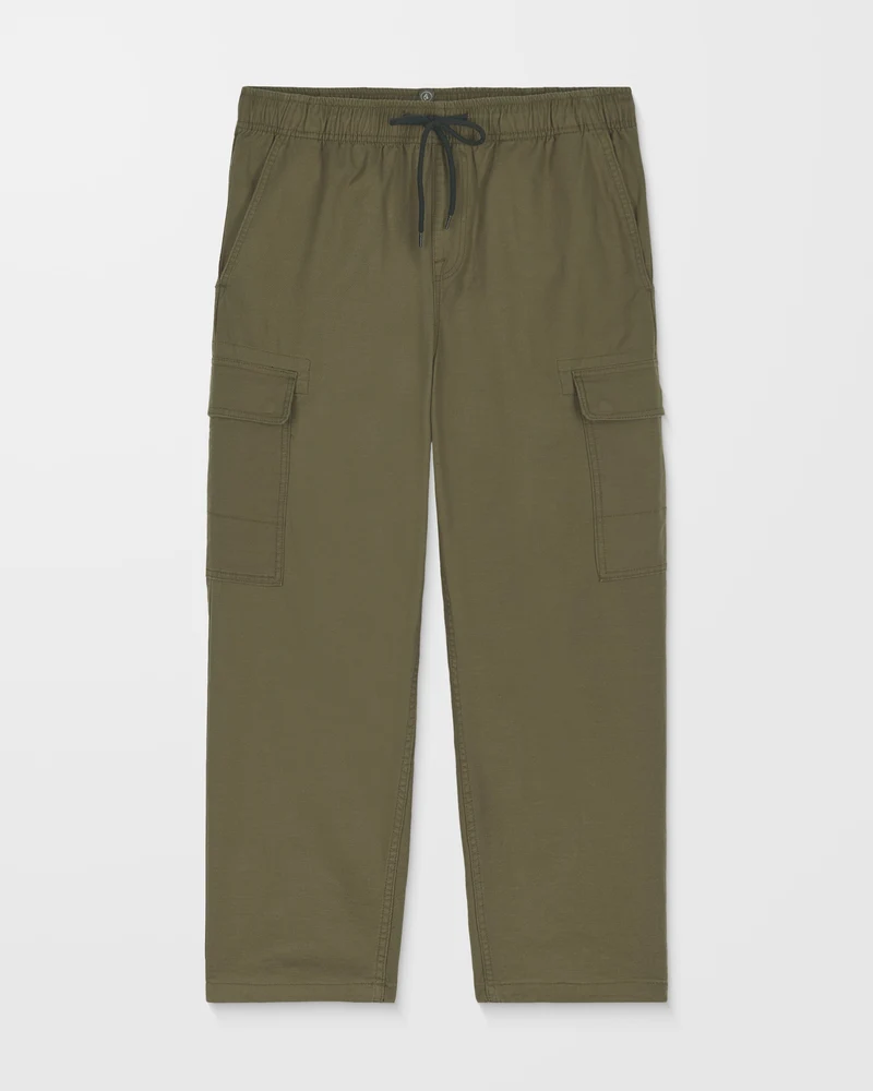 Billow Tapered Elasticated Waist Cargohose - Sage Leaf