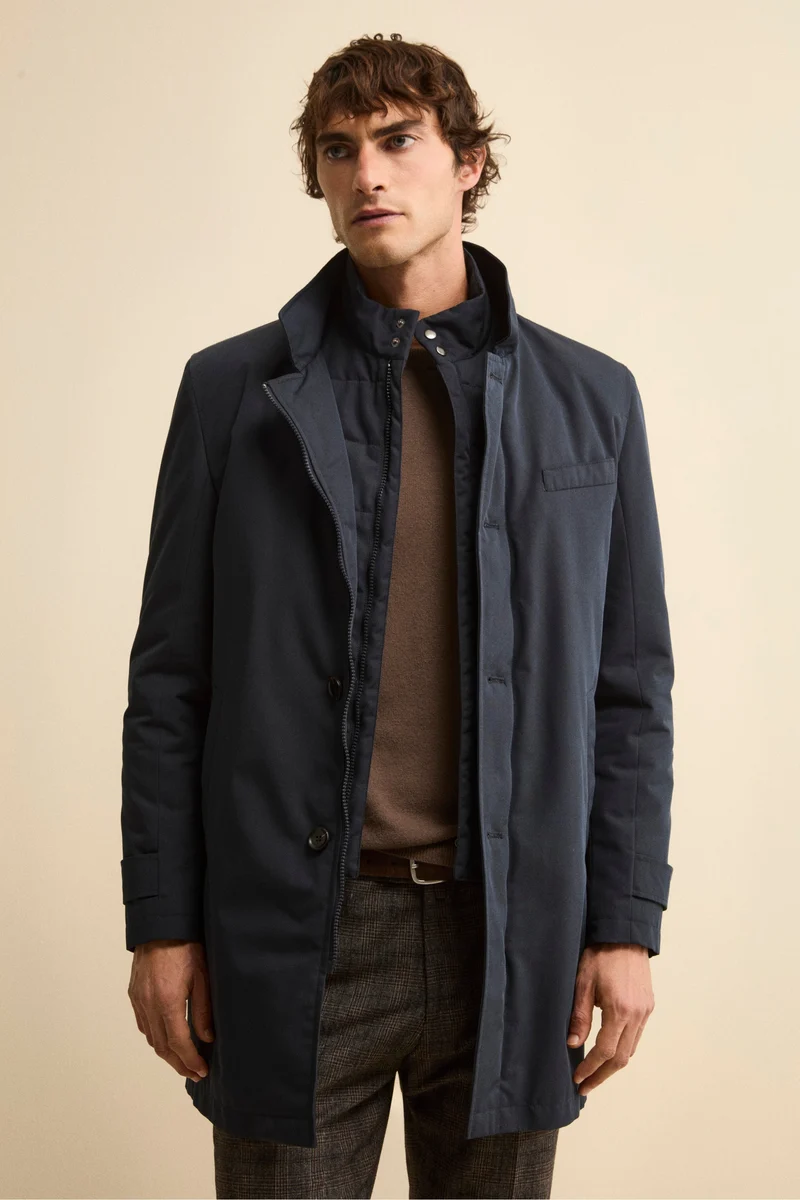 Impermeabile con paramontura - BLU