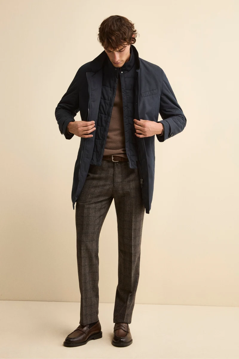 Impermeabile con paramontura - BLU