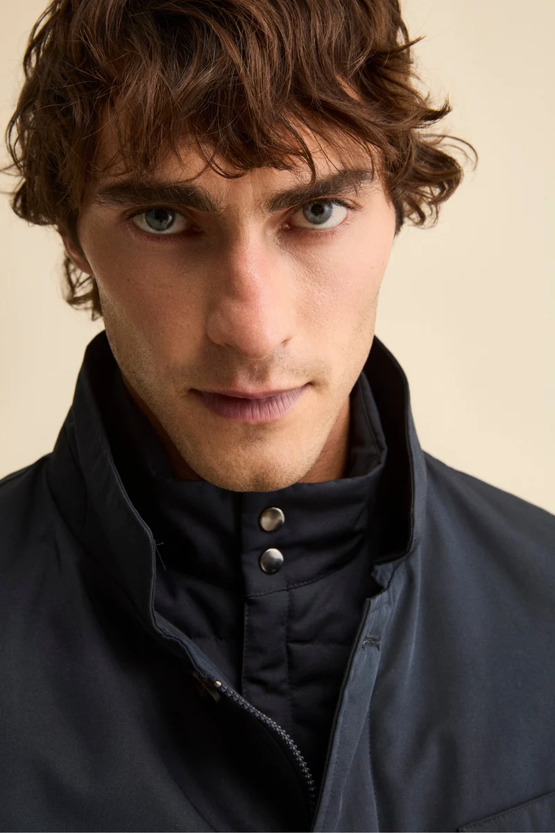 Impermeabile con paramontura - BLU