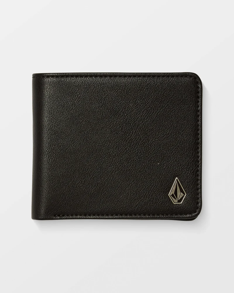 Slim Stone Große Brieftasche - Black