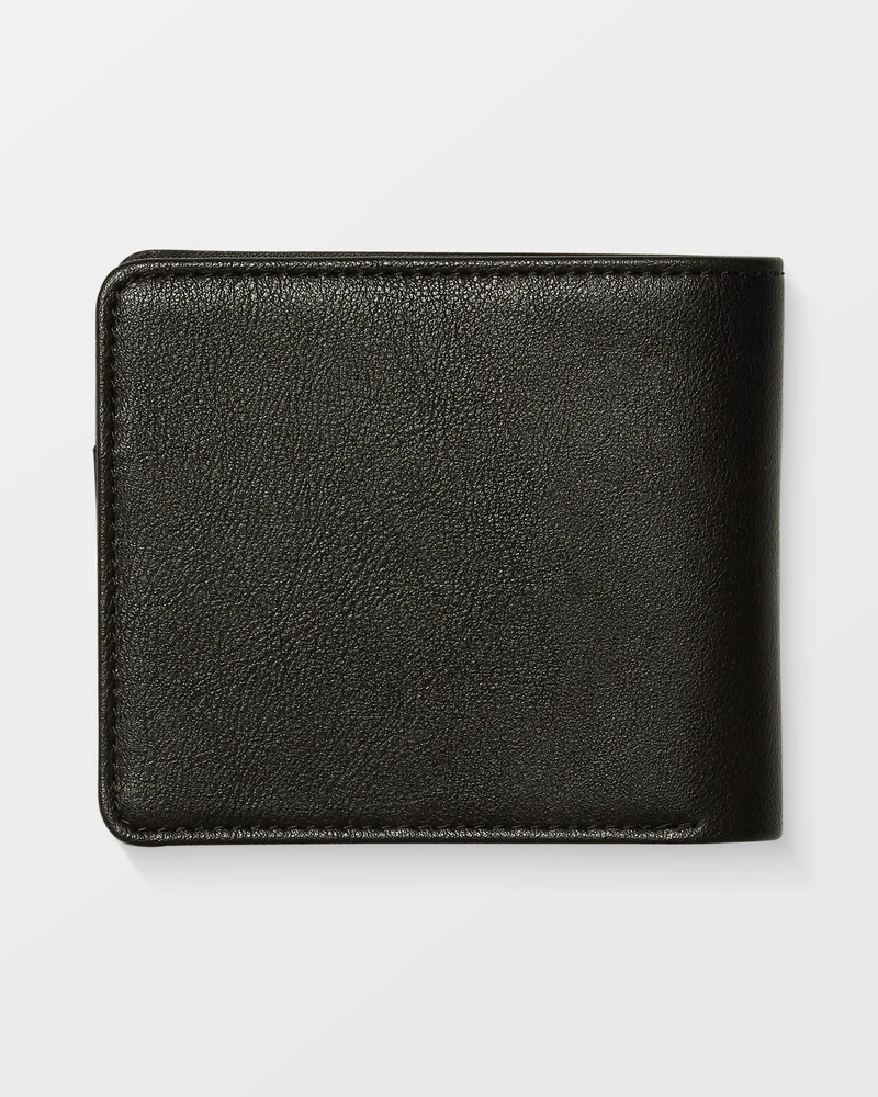Slim Stone Große Brieftasche - Black