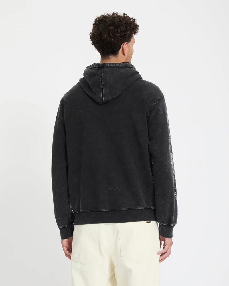 Die By The Stone Zip Hoodie - Light Acid Black
