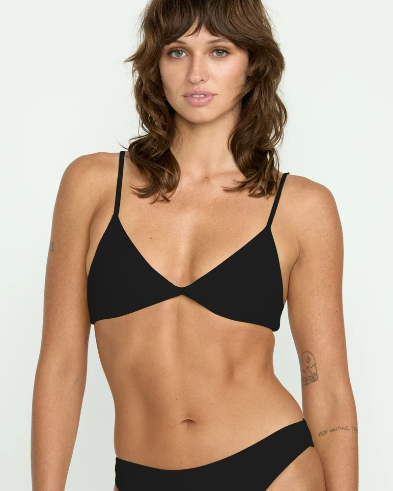 Simply Seamless V Neck Bikinioberteil - Black