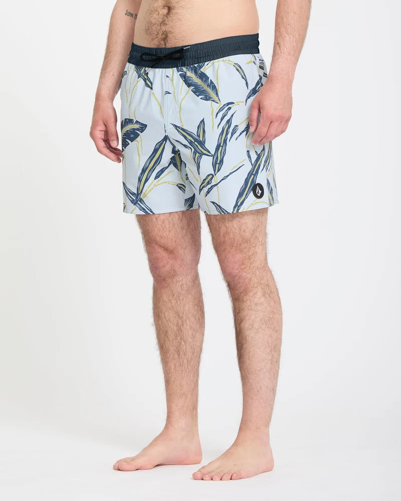 Lido Print Trunk 16" Boardshorts - Light Blue Acid