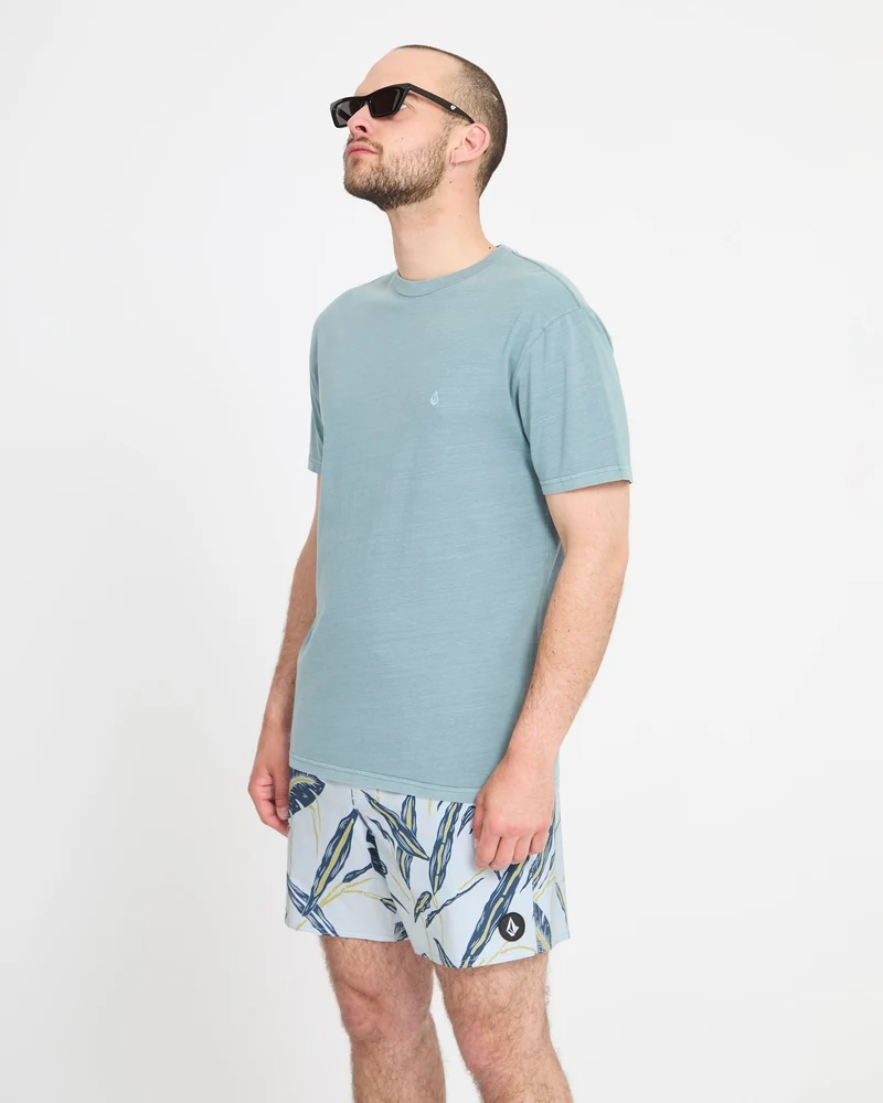 Lido Print Trunk 16" Boardshorts - Light Blue Acid
