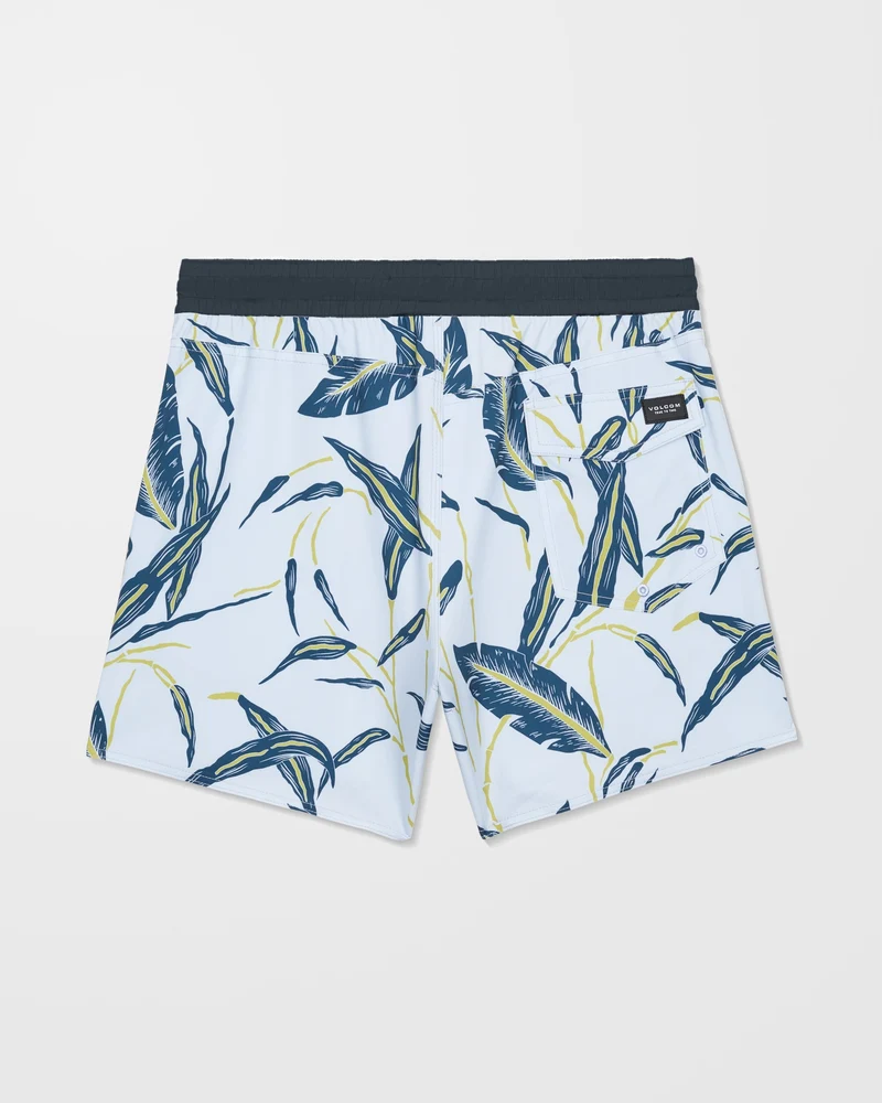 Lido Print Trunk 16" Boardshorts - Light Blue Acid