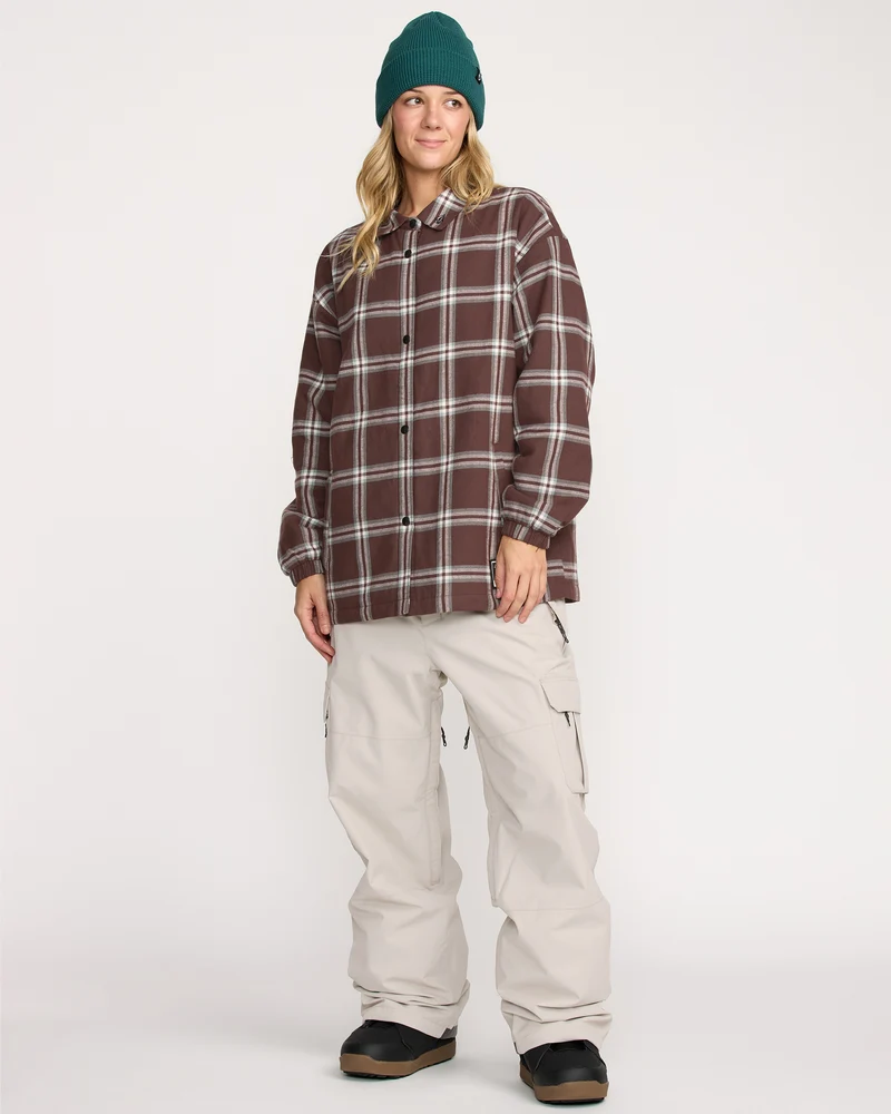 Insulated Riding Flannel Jacke - Oxblood