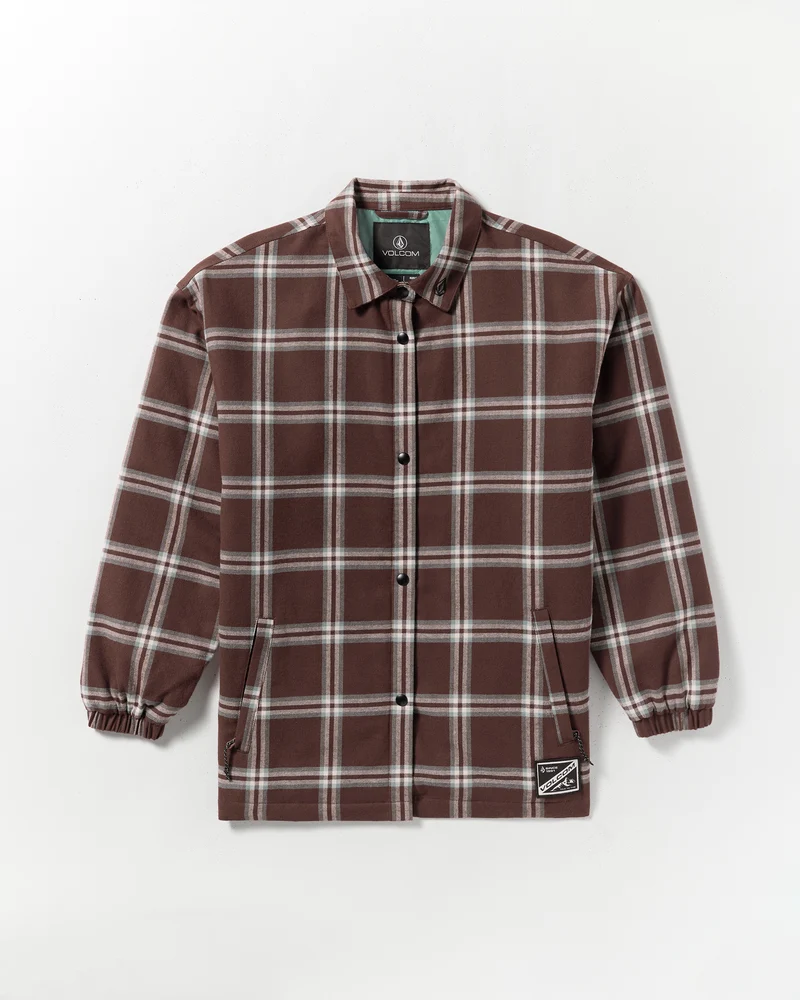Insulated Riding Flannel Jacke - Oxblood