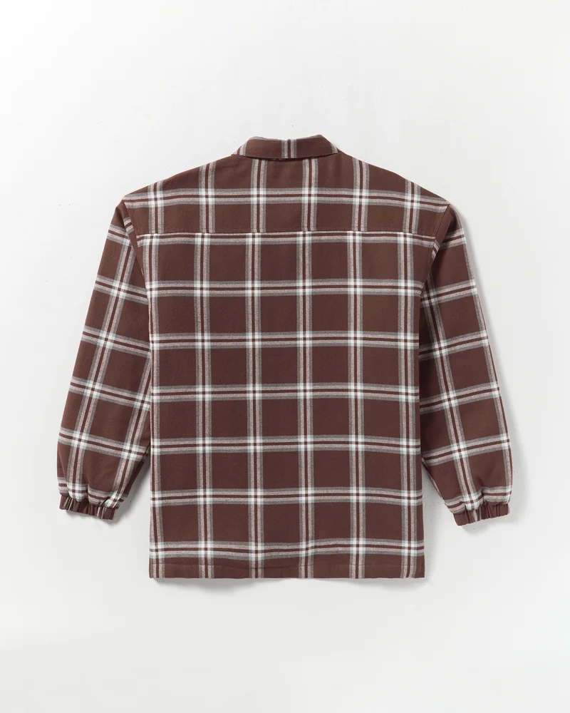 Insulated Riding Flannel Jacke - Oxblood