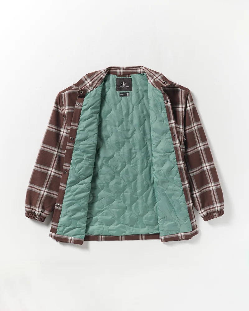 Insulated Riding Flannel Jacke - Oxblood