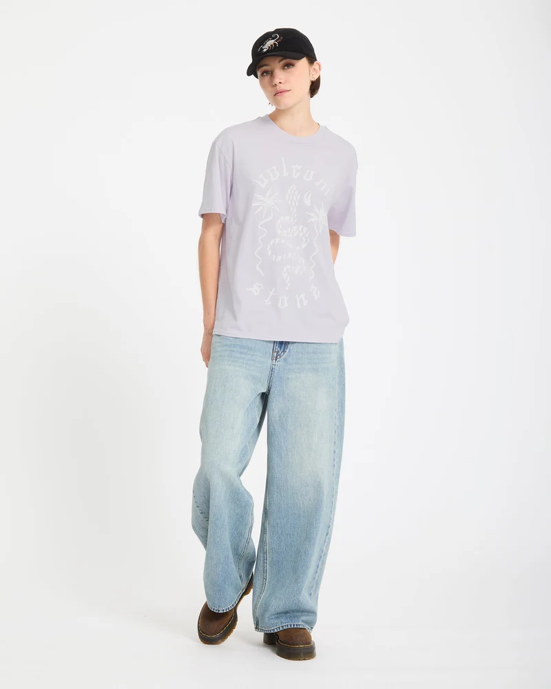 Burnout Boyfriend T-Shirt - Dusty Lavender