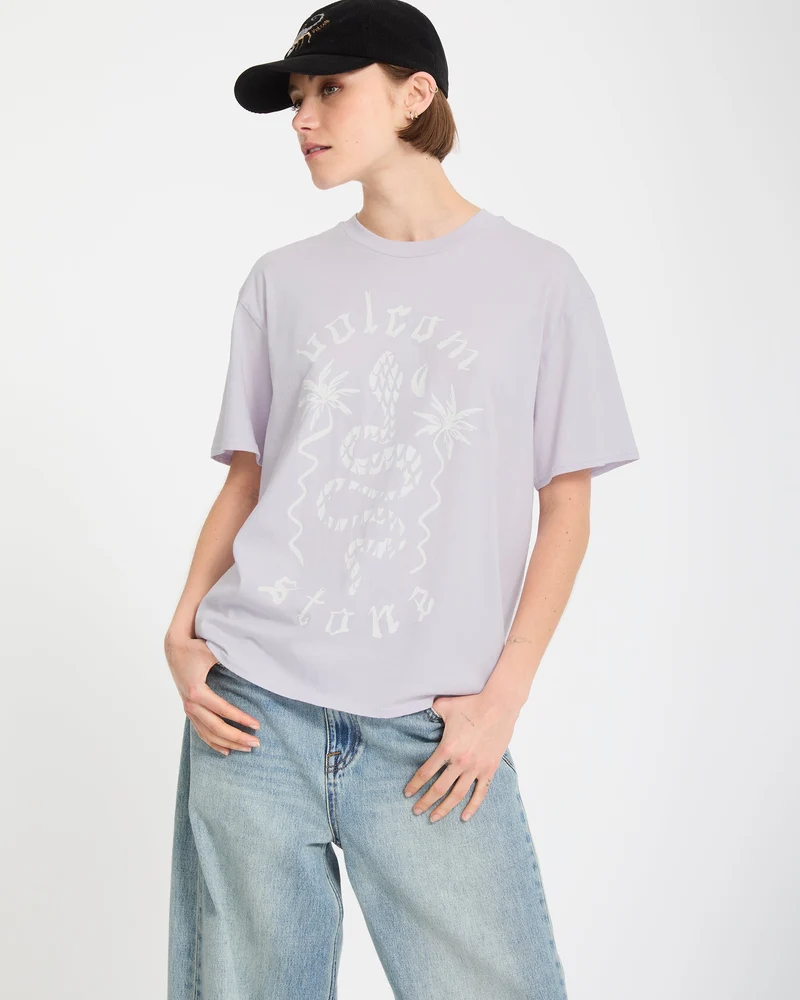 Burnout Boyfriend T-Shirt - Dusty Lavender