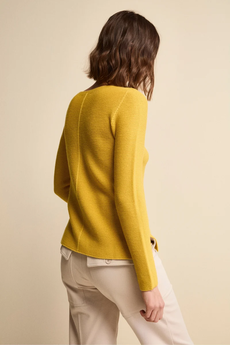 Maglia Barchetta in Lana Merino - CURRY